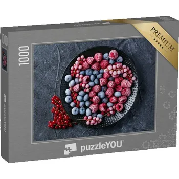 Puzzle puzzle „Mražené bobule na talíři“