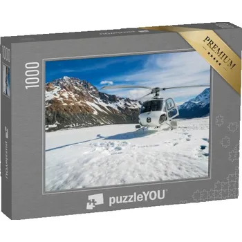 Puzzle puzzle „Přistání vrtulníku na hoře Mount Cook na Novém Zélandu“