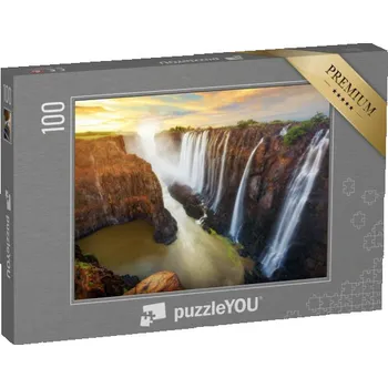 Puzzle puzzle 100 dílků „Viktoriiny vodopády v Zambii a Zimbabwe“
