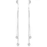 Beneto Moderní stříbrné řetízkové náušnice AGUP1864 + 2 měsíce na vrácení zboží
