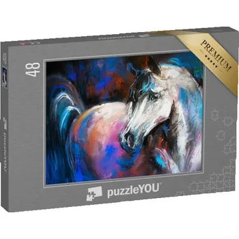 Puzzle puzzle 48 dílků „Malba pastelem na kartonu“