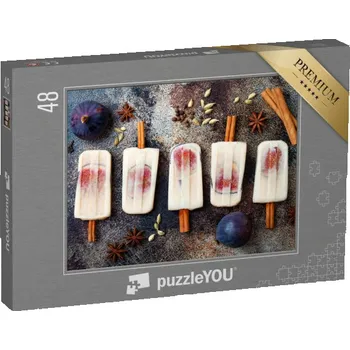 Puzzle puzzle 48 dílků „Masala chai latte nanuky s fíky a skořicovými tyčinkami“