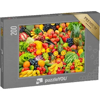 Puzzle puzzle 200 dílků „Velký výběr ovoce a zeleniny“