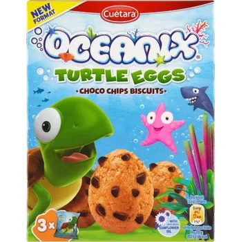 Cukrovinka Cuétara Oceanix Turtle Eggs cereální sušenky s čokoládou 105g