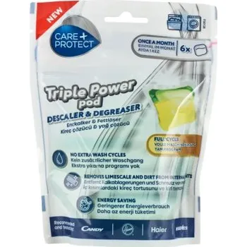 Přípravek do myčky CARE+ Čisticí gelové tablety do myčky 6 ks