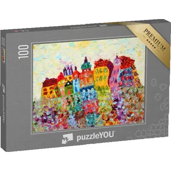 Puzzle puzzle 100 dílků „Zábavné domy“