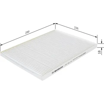 Ventilátor topení a klimatizace Filtr, vzduch v interiéru BOSCH 1 987 432 016