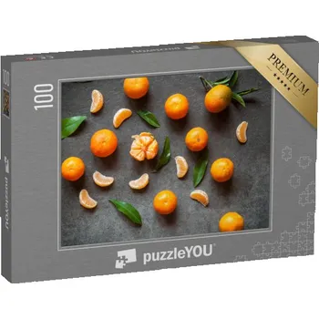 Puzzle puzzle 100 dílků „Čerstvé mandarinky s listy“