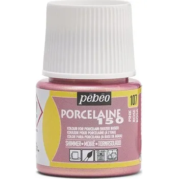 Speciální výtvarná barva Barva na porcelán Pébéo Porcelaine 150 45 ml - 107 Shimmer Pink