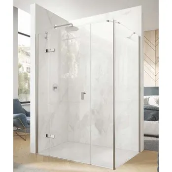 Hüppe Astra křídlové dveře s pevným segmentem, protisegmentem a boční stěnou