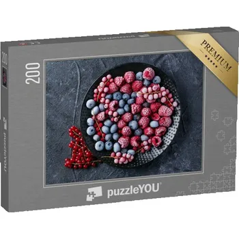 Puzzle puzzle 200 dílků „Mražené bobule na talíři“