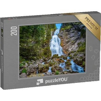 Puzzle puzzle 200 dílků „Vodopád u Kenzenhütte, Ammergau Allgäuské Alpy“