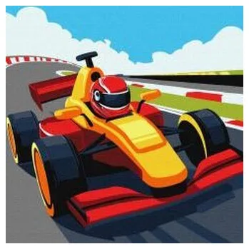 Set školních potřeb Malowania po numerach - Barwne wyścigi 30x30cm