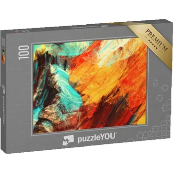 Puzzle puzzle 100 dílků „Jasné umělecké stříkance, abstraktní malba“