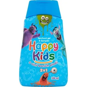 Koupelová kosmetika Happy Kids Sprchový gel a šampon s vůní lesních plodů 2v1 300ml