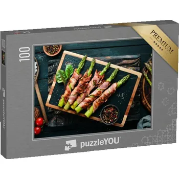 Puzzle puzzle 100 dílků „Zelený chřest se slaninou a kořením“