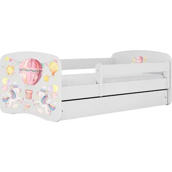 Dětská postel Dětská postel Babydreams balón bílá, varianta 70x140, se šuplíky, s matrací