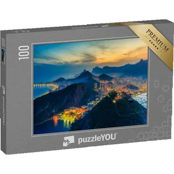 Puzzle puzzle 100 dílků „Noční pohled na Rio de Janeiro, Brazílie“