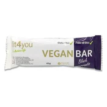 Fit4you Vegan Bar Black Currants 60g - tyčinka