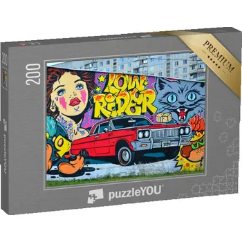 Puzzle puzzle 200 dílků „Podrobný obrázek kresby graffiti“