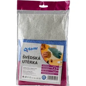 Utěrka Q-Home Švédská utěrka 30 x 30 cm 3ks
