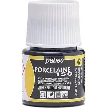 Speciální výtvarná barva Barva na porcelán Pébéo Porcelaine 150 45 ml - 42 Anthracite Black