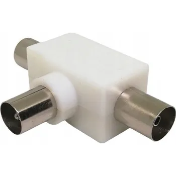 Elektrická zásuvka Lechpol ZLA0357 T T-rozdělovač TV zástrčka - 2x TV zásuvka