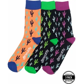 Pánské ponožky Meatfly Pánské Meatfly ponožky Lexy Triple Pack Cactus | Mnohobarevná | Velikost Černá 36-41 (2779209)
