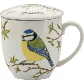 Hrnek se sítkem Modřinka Ptáci Polský Agata Hajdecka 380 ml