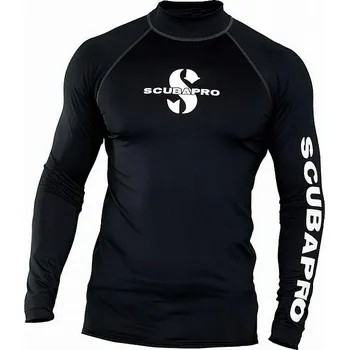 Neoprenové oblečení Scubapro Pánské lycrové triko RASHGUARD BLACK UPF50, dlouhý rukáv S + DÁREK