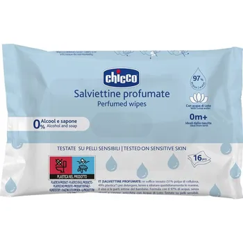Hygienický ubrousek Chicco Dětské vlhčené ubrousky jemně parfémované do kabelky 16 ks