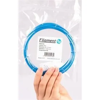 Filament Vzorek 10m: Filament PM RubberJet TPE88 (pružná) 1,75mm, modrá