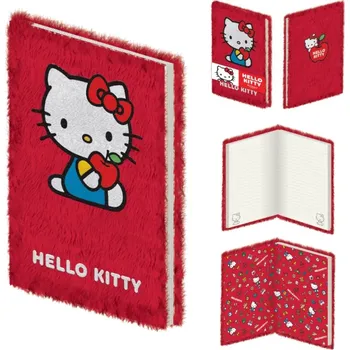 Plyšový zápisník Hello Kitty A5