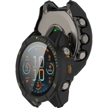 Příslušenství k chytrým hodinkám VSECHNONAMOBIL 112728 PC FULL COVER Plastový kryt se sklem pro Garmin Tactix 8 47mm BLACK-GREEN