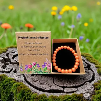 Náramek Náramek pro nejlepší učitelku - luční kvítí, marigold