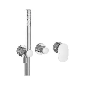 Vodovodní baterie Ravak Spring - Baterie pod omítku s tělesem, pro 2 spotřebiče, s příslušenstvím, chrom X070534