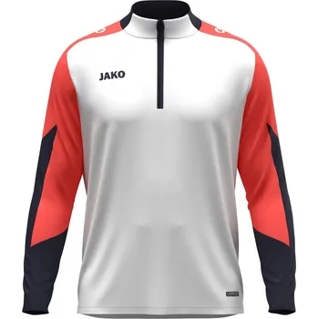 Pánská mikina Mikina s krátkým zipem JAKO DYNAMIC korálovo bílá Velikost: 2XL