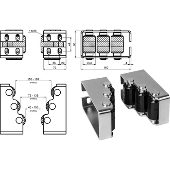 příslušenství k bráně PADDOCK 6 - horní koncový doraz CAIS pro posuvnou bránu