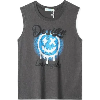 CHLAPECKÉ TRIČKO BEZ RUKÁVŮ Barva: Tmavě šedá, Velikost: 164