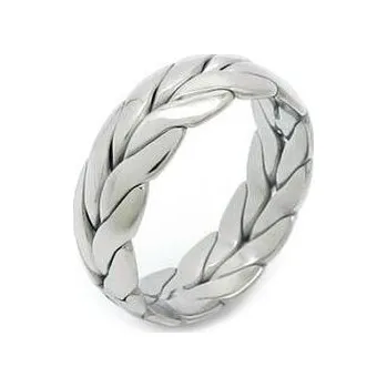 Prsten OPR1879-P-62 Pánský ocelový prsten proplétaný