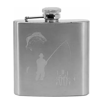 Placatka 97131 Ocelová kapesní lahev - placatka rybář 180 ml v dárkovém balení