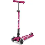 Dětská skládací koloběžka Maxi Micro Deluxe LED barva Berry red