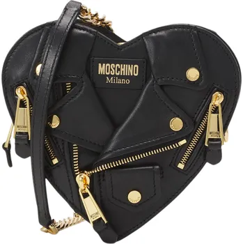Kabelka MOSCHINO Heart Black crossbody kabelka Černá