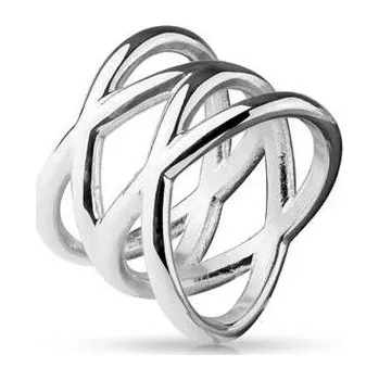Prsten OPR1658-55 Dámský proplétaný ocelový prsten