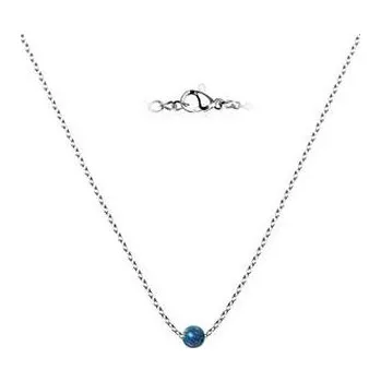 Náhrdelník NBP60-OP01 Ocelový opálový náhrdelník - kulička 5 mm