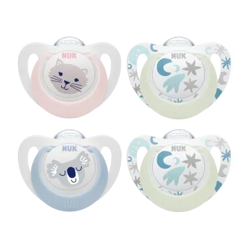 dudlíky NUK Dudlík Den a Noc (2ks/kra) 0-6m