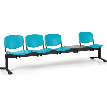 Lavice do čekárny plastová ISO Biedrax LC9730z - podnož černá