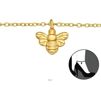 Náramek Prosperk Náramek na nohu zlatý s mušličkou