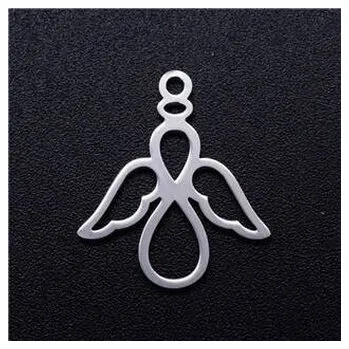 Přívěsek OK1344-ST Ocelový přívěšek - andílek - andílci