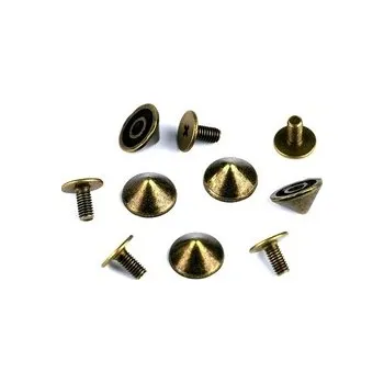 Věšák Hroty na oblečení - kužel staromosazný